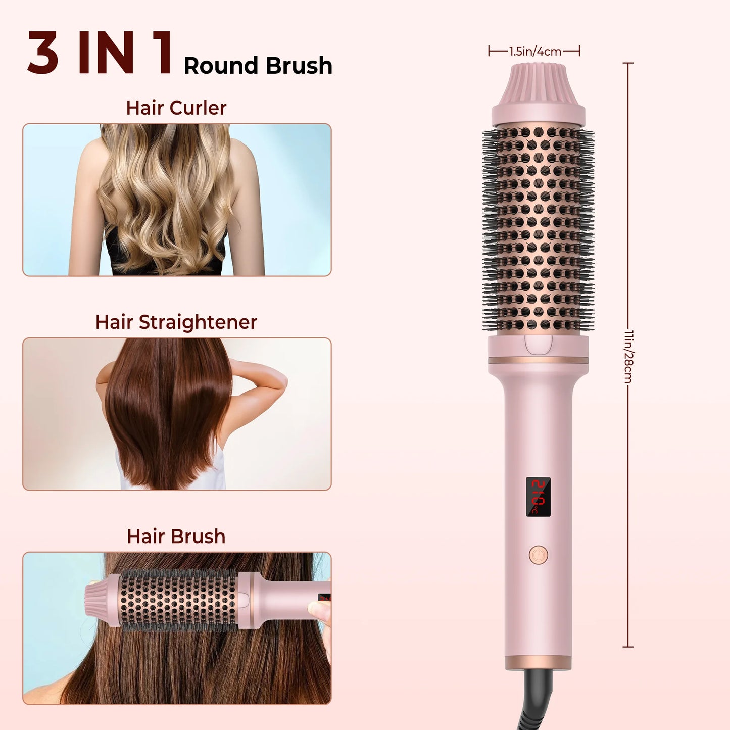 Curling Comfort Pro Heated Thermal Round Brush